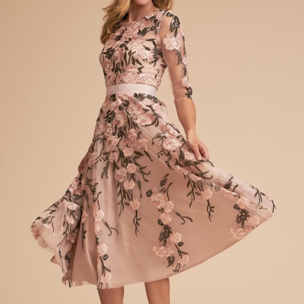 BHLDN Linden Floral Embroidered Dress NWOT